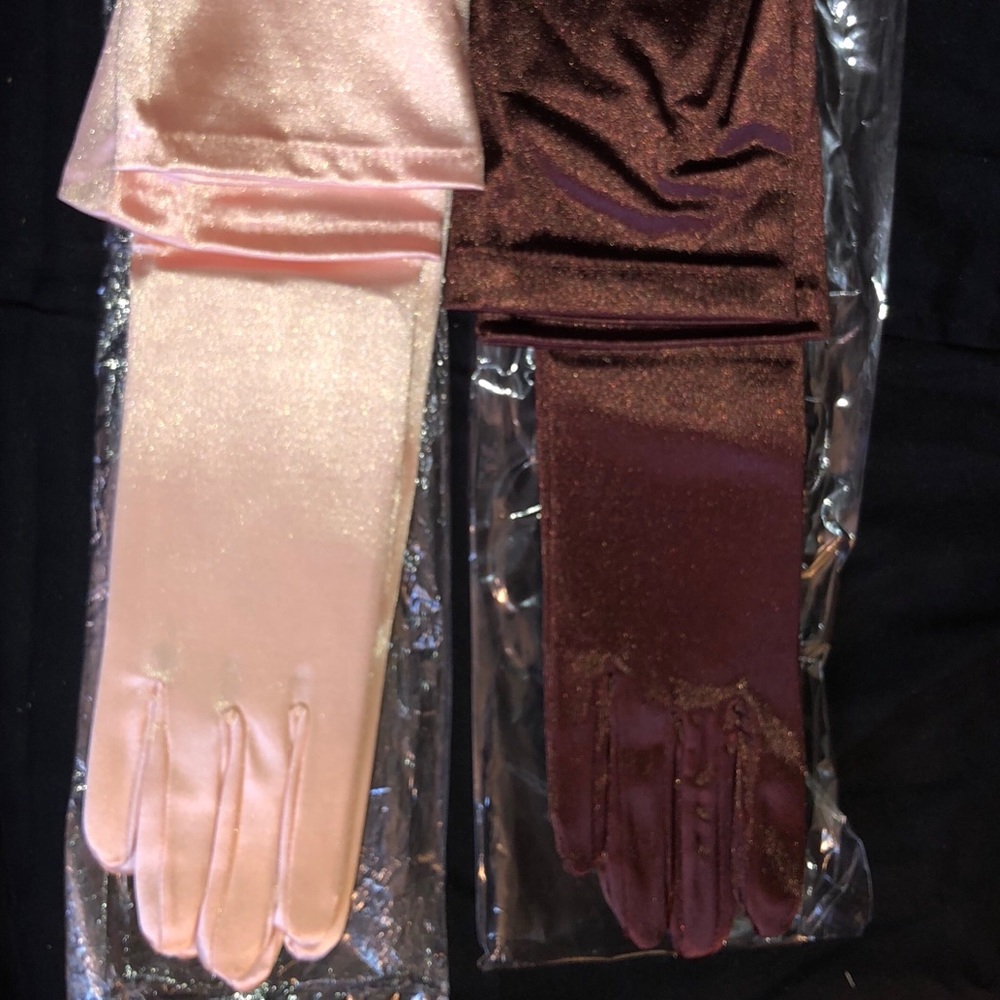 Extra Long Length Gloves Peach